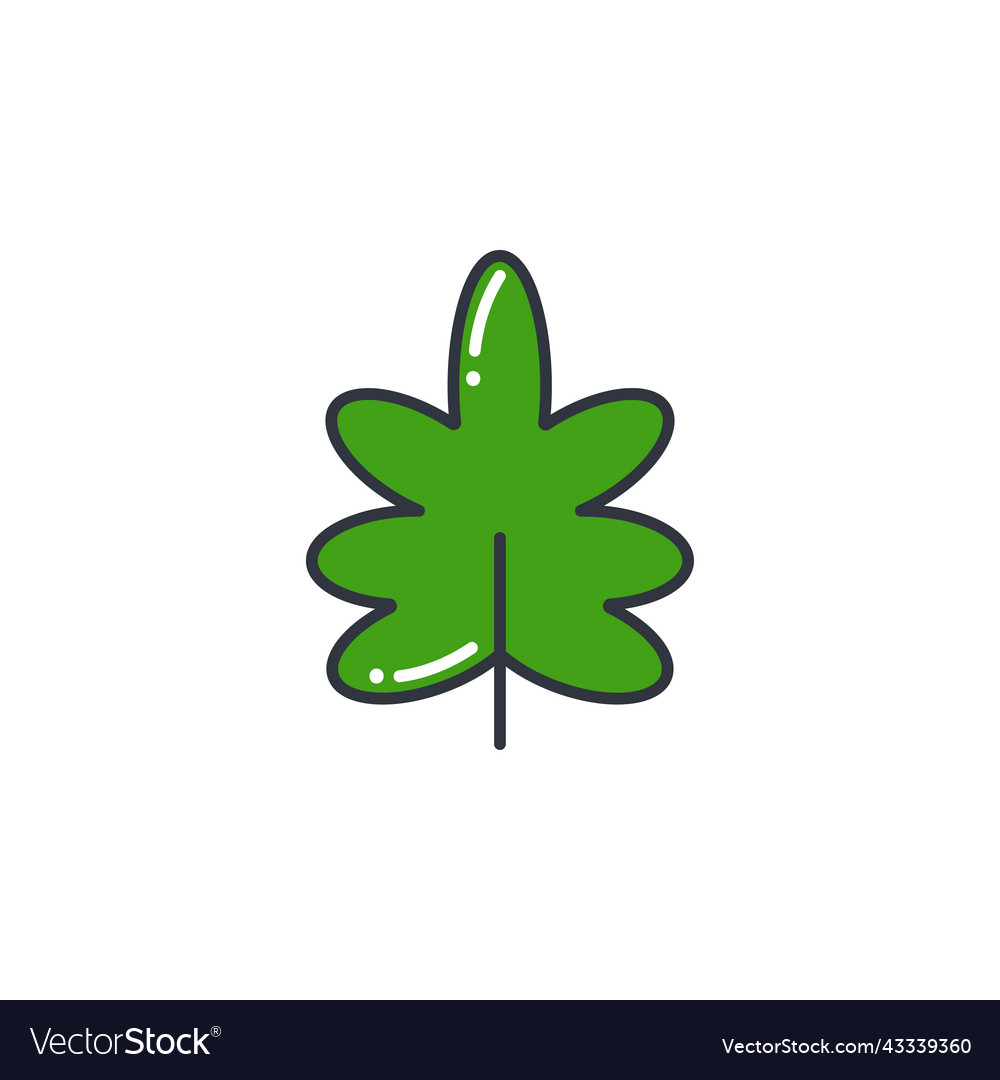 Greenery line color icon vector image Greenery line color icon