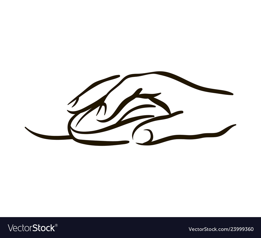 Hand drawn with computer mouse sketch
