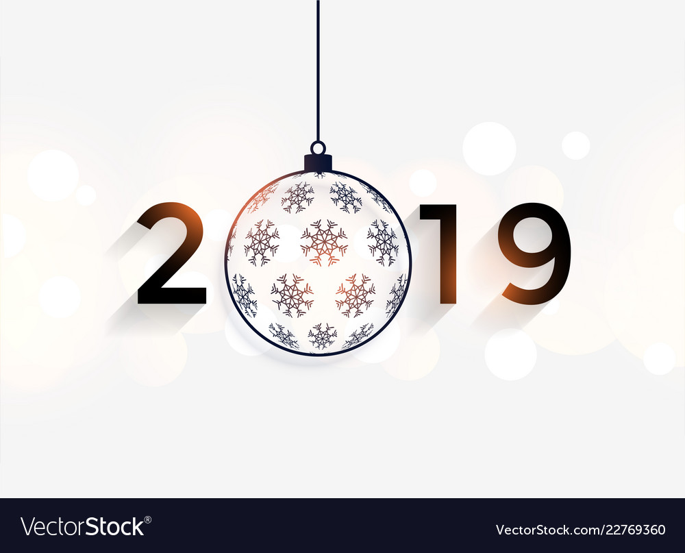 Happy new year 2019 decorative background