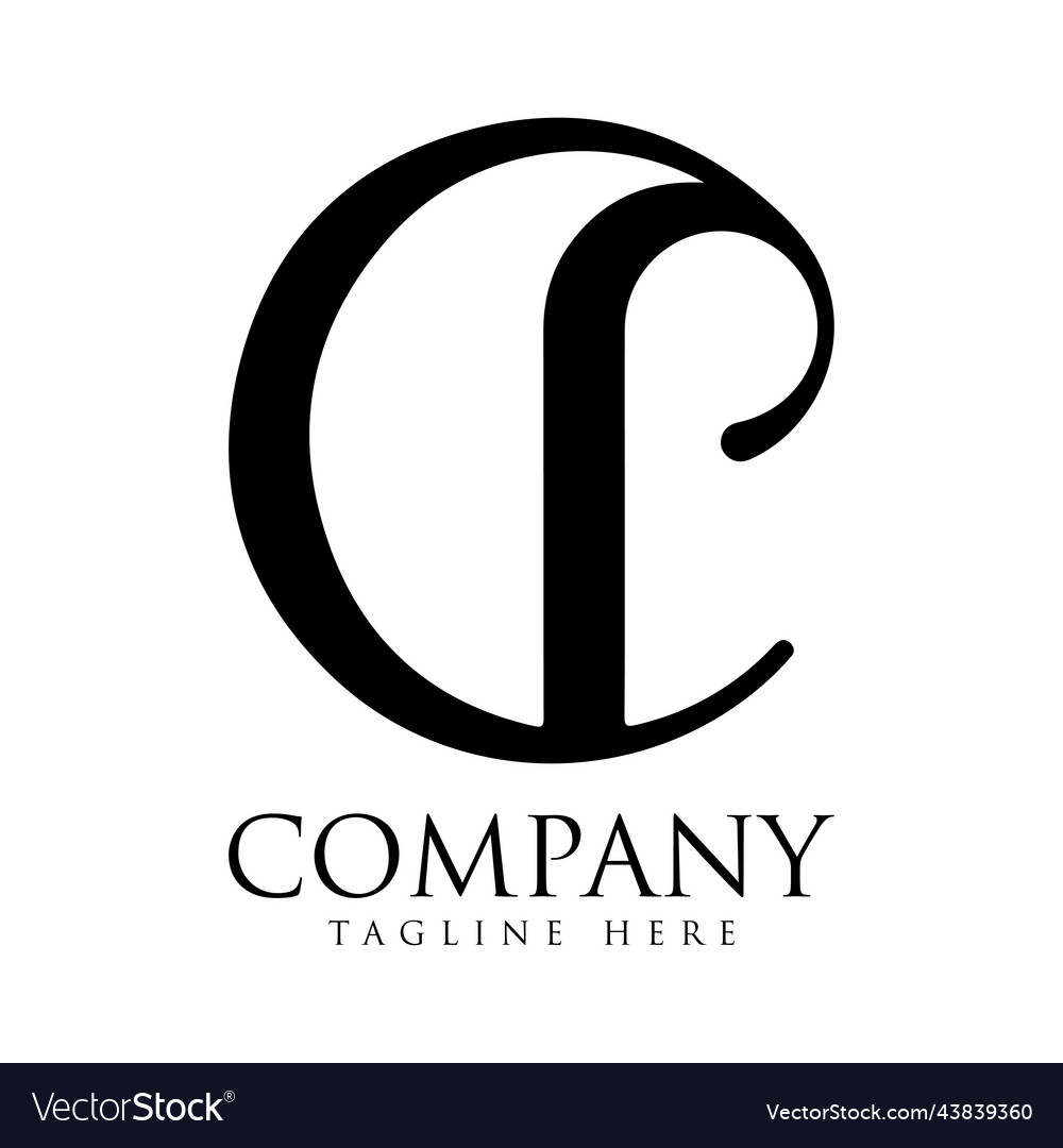 Initial letter cp logo design luxury symbol icon