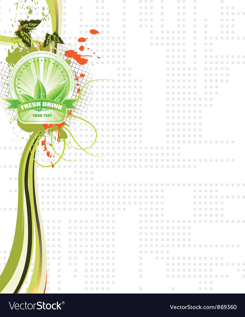 Label with abstract background
