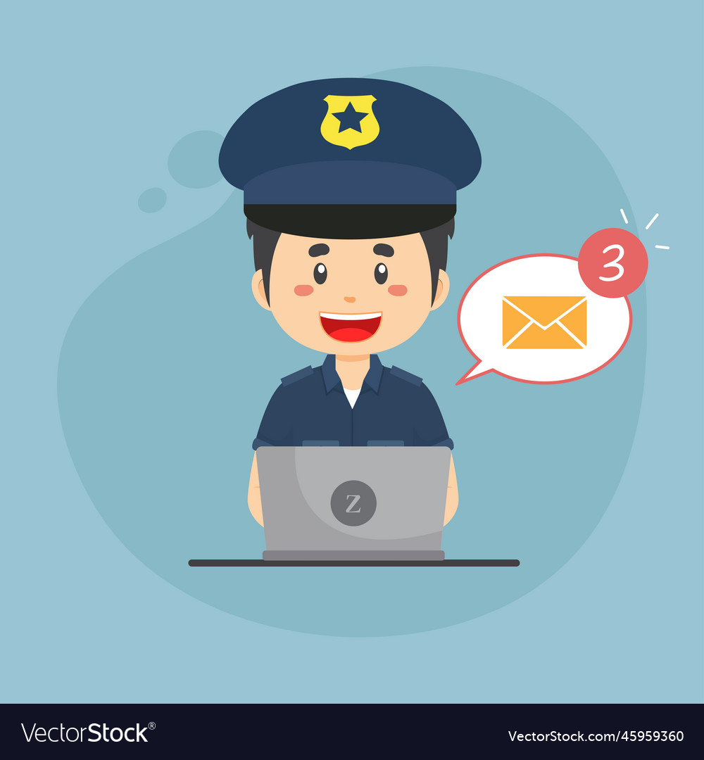 Police checking email inbox