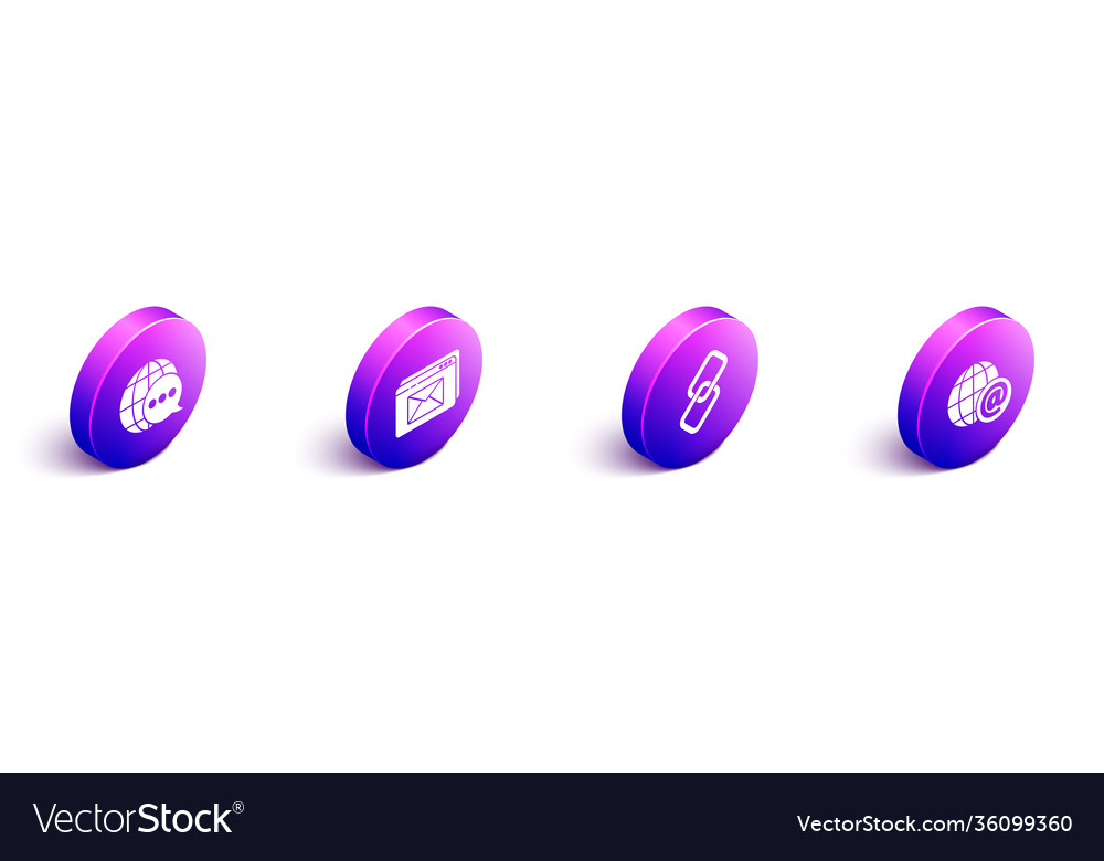 Set isometric world map made from speech bubble Vector Image Set isometric world map made from speech bubble