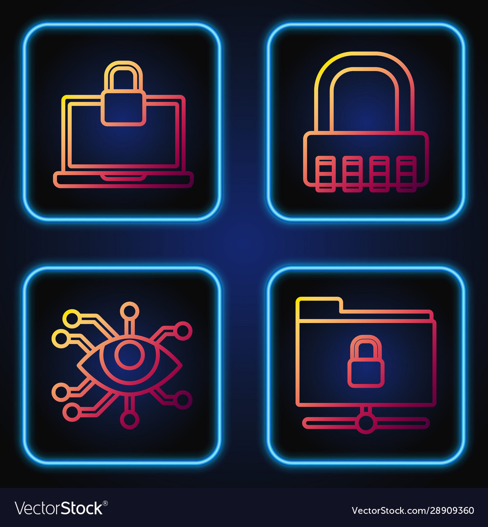 Set line ftp folder and lock eye scan laptop