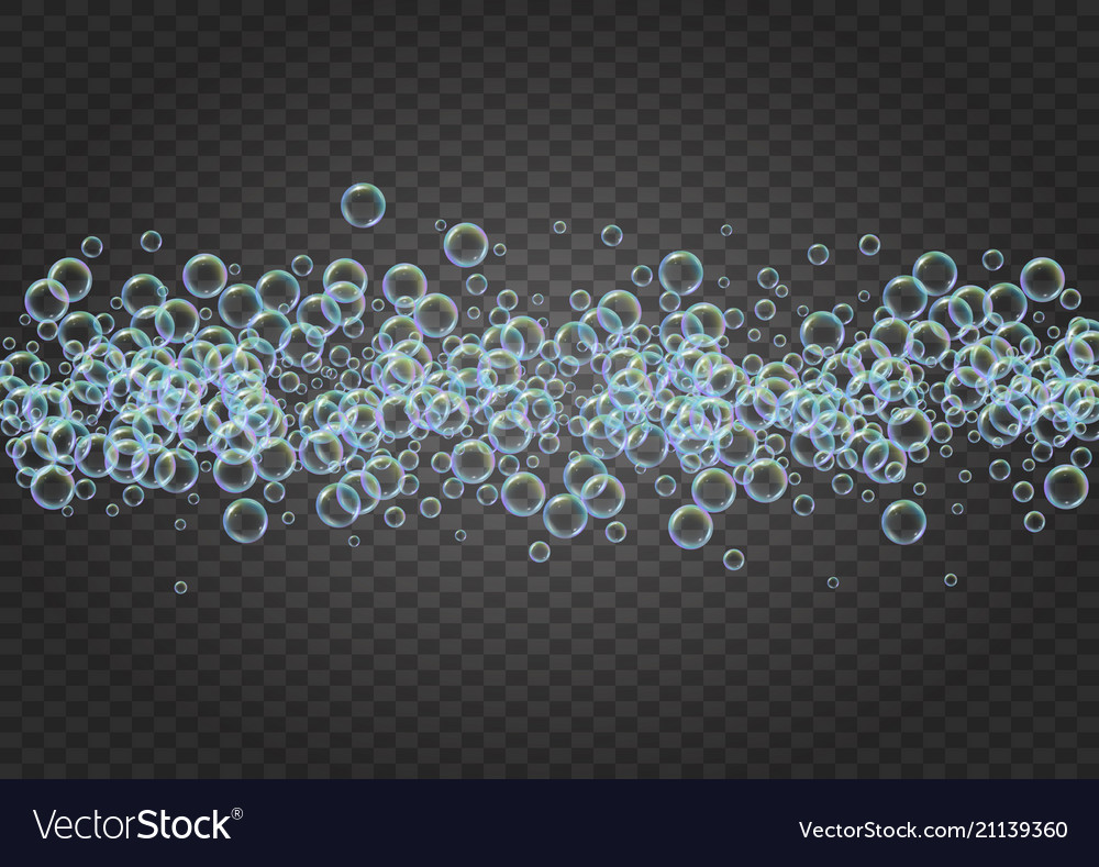 Shampoo bubbles on gradient background vector image Shampoo bubbles on gradient background
