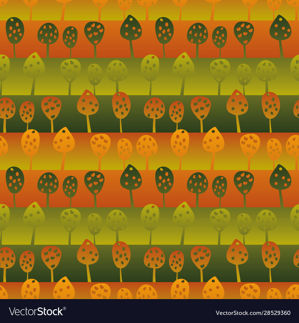 Stripes pattern with orchard in greens and reds