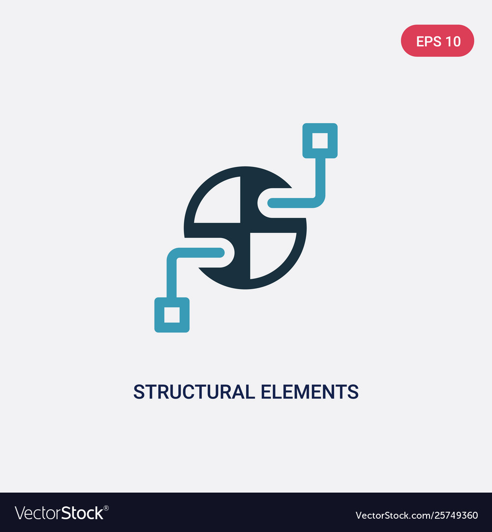 Two color structural elements icon from vector image Two color structural elements icon from