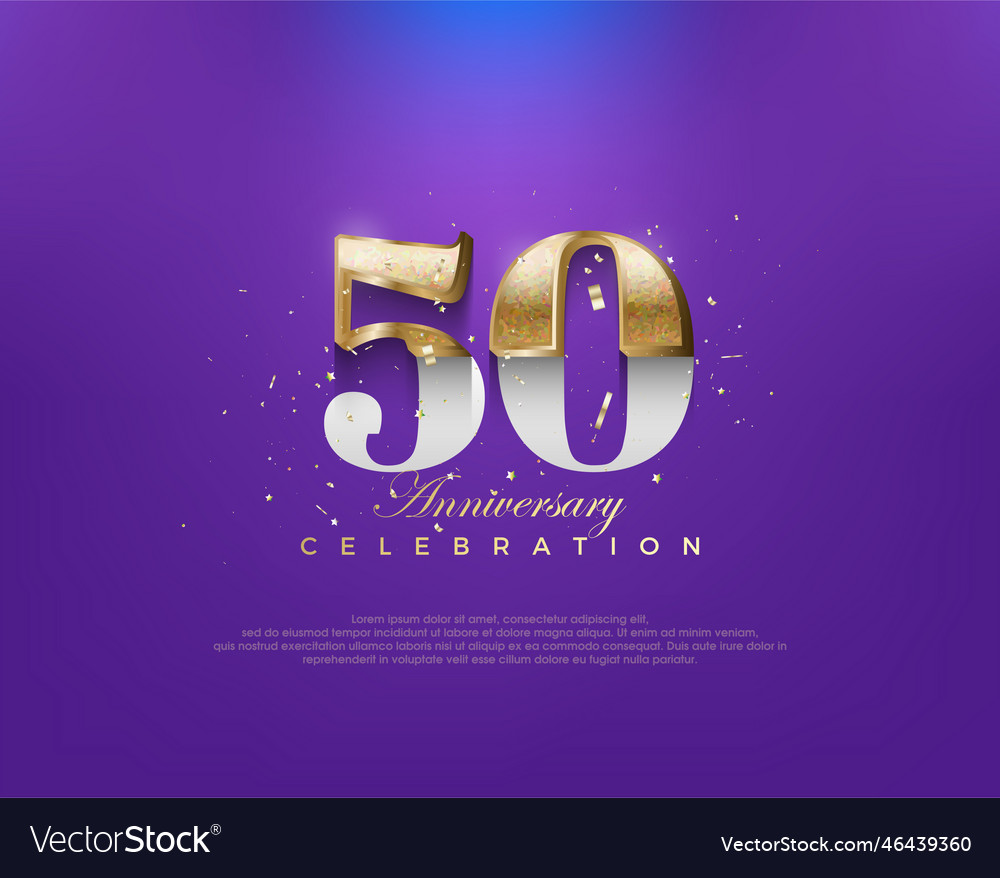 Unique classic number 50th for an anniversary Vector Image