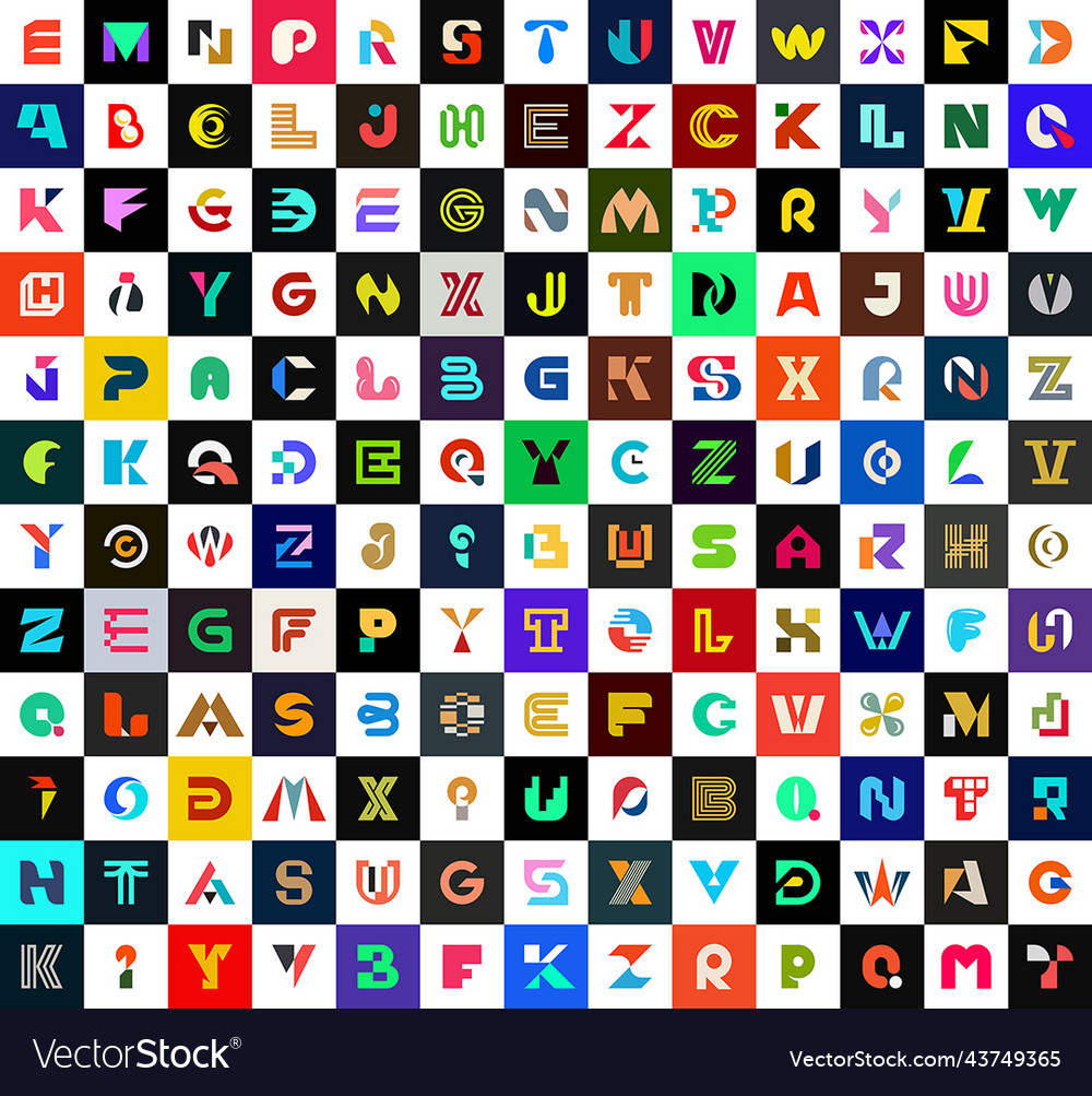 Abstract collection with letters