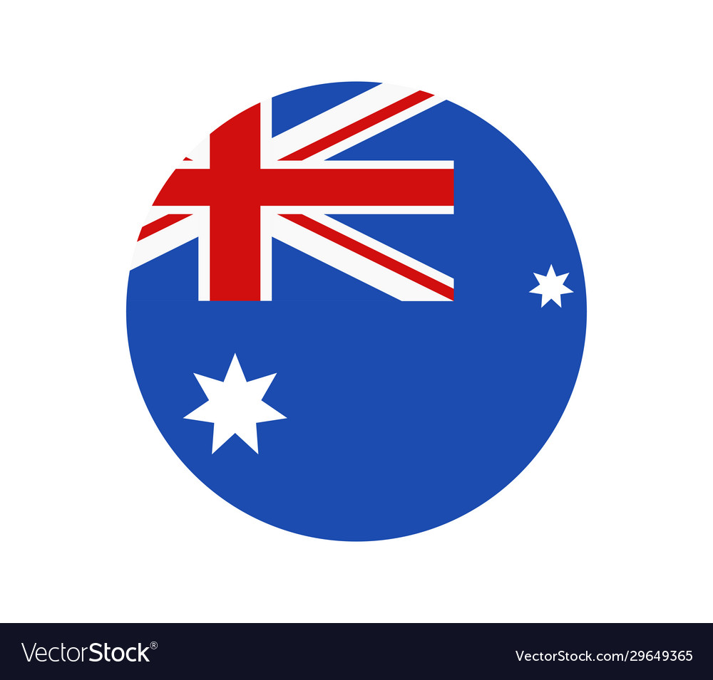 Australia Flag In On White Background Royalty Free Vector