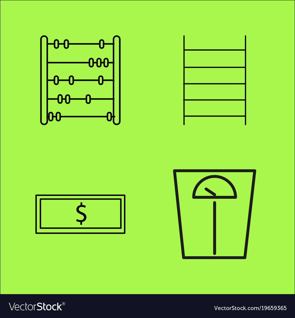 Basic content simple linear outline icon set