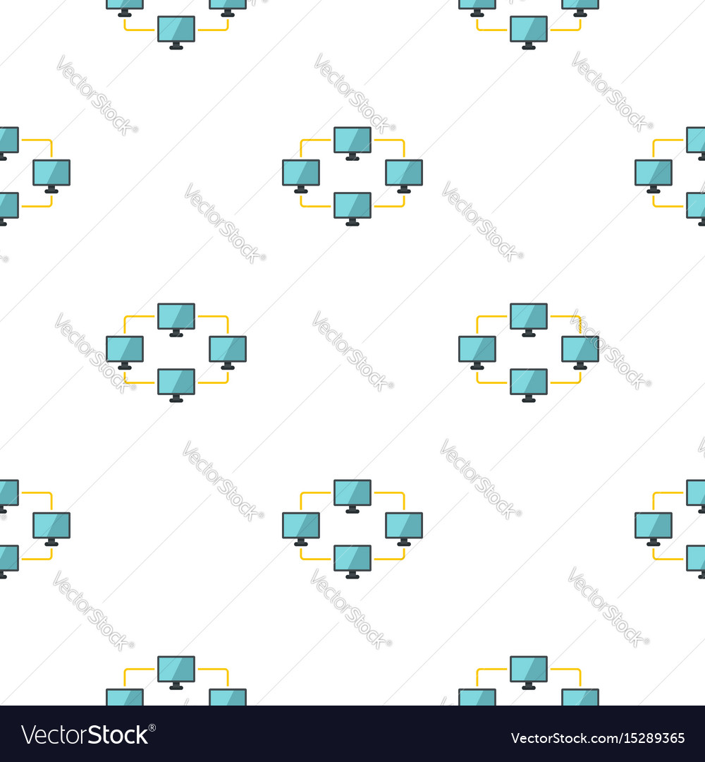 Exchange of data between computers pattern flat Vector Image