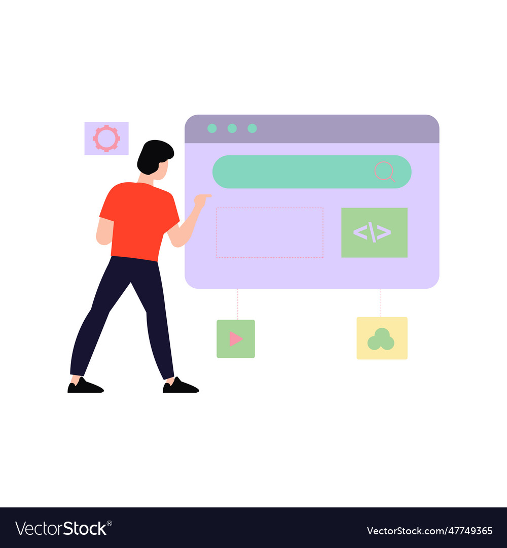 Guy is coding the web page