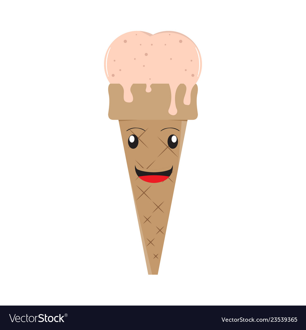 Happy ice cream cone