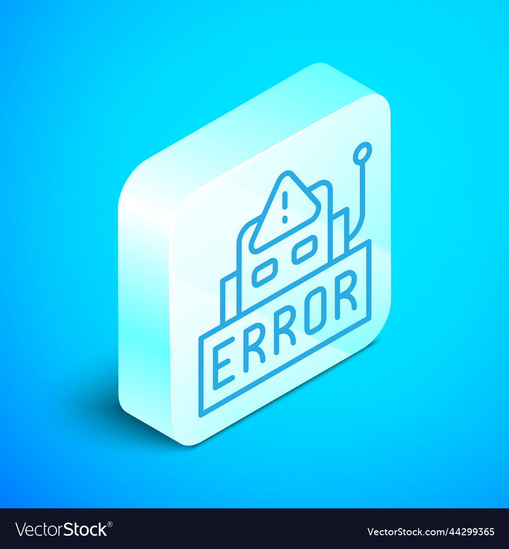Isometric line error in the operation program vector image Isometric line error in the operation program