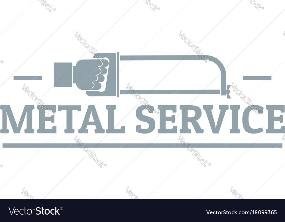 Metal company logo vintage style Royalty Free Vector Image