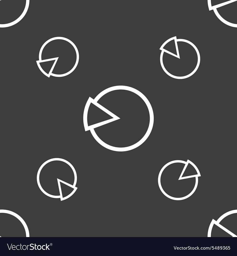 Pie chart graph icon sign seamless pattern