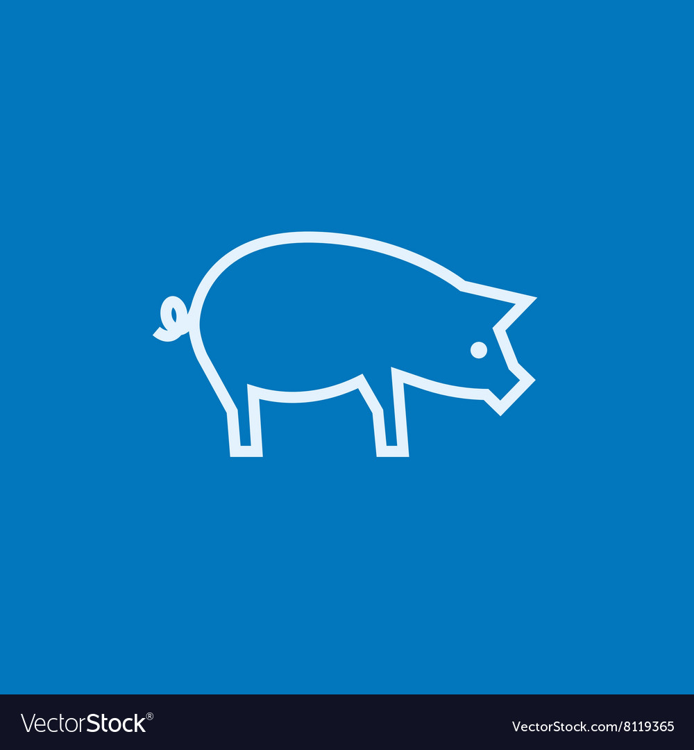 Pig line icon