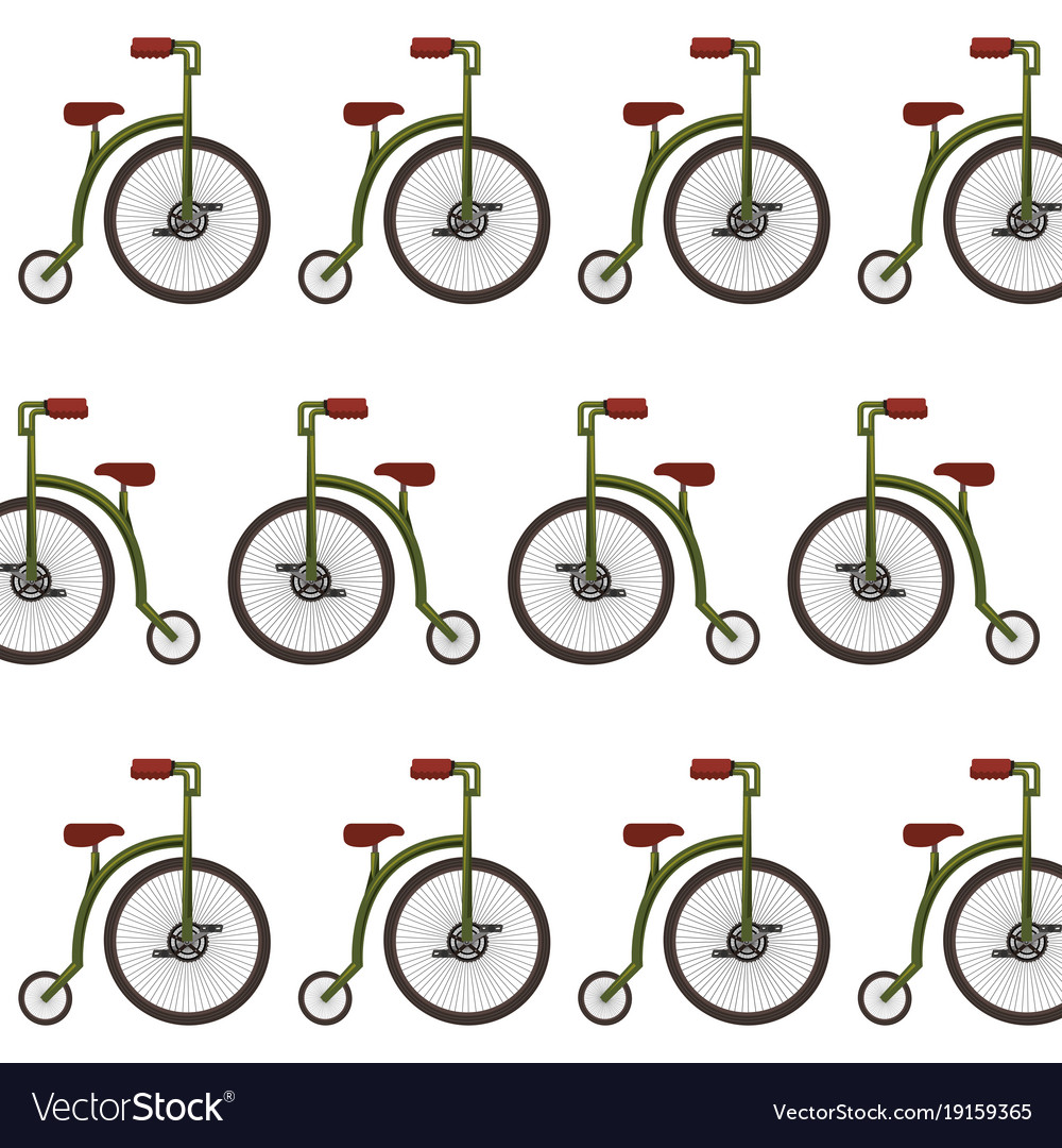 Retro bicycle pattern background