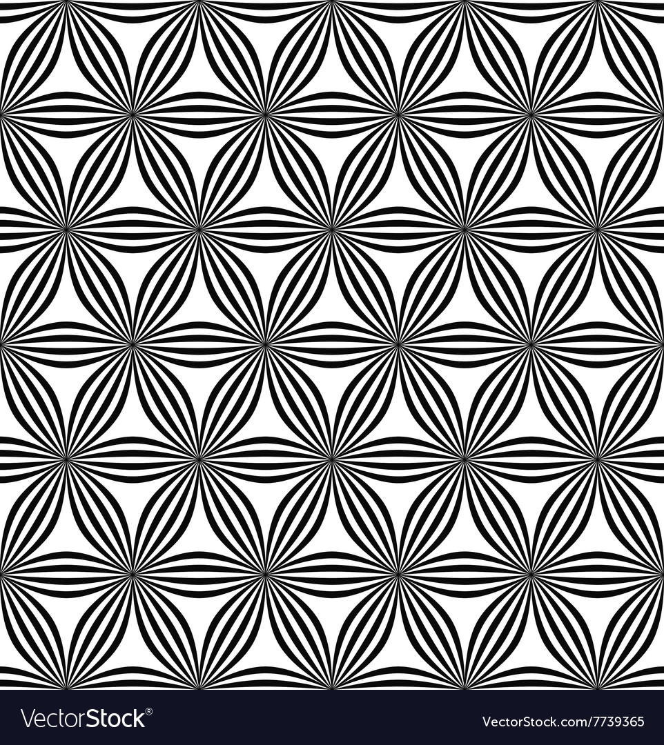 Seamless hexagonal curved line pattern