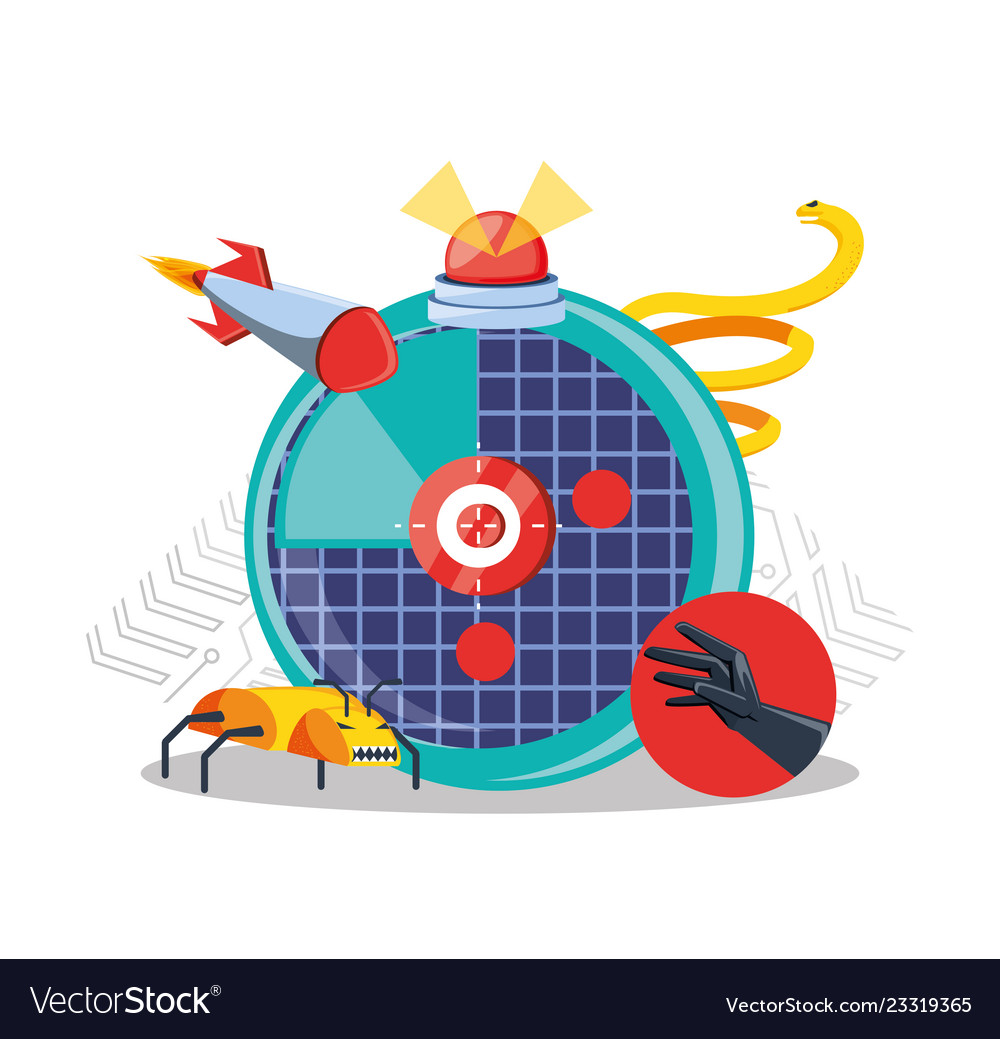 Set icons of cyber security