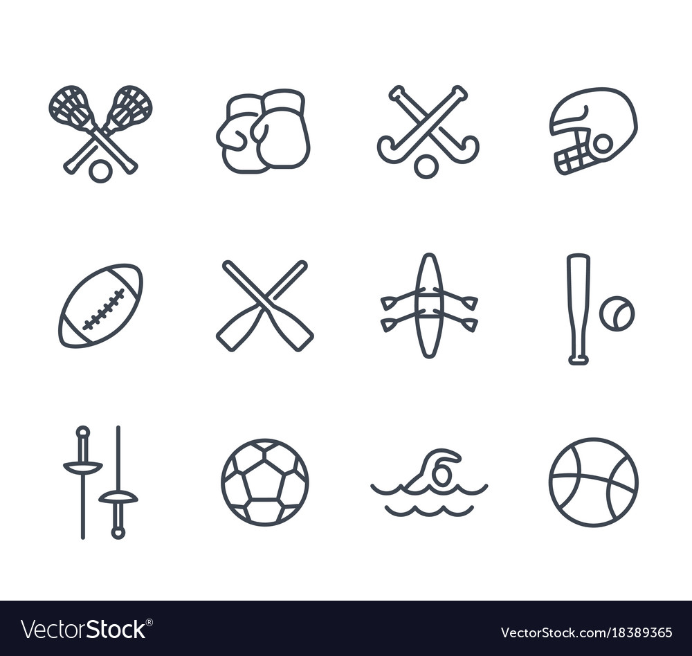 Sports Line Icons - Active Games