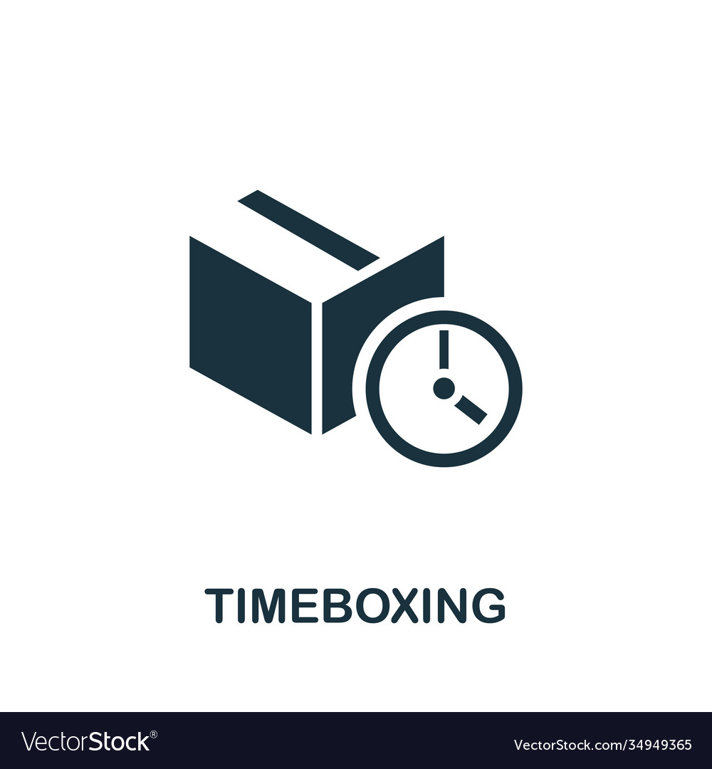 Timeboxing icon simple element from agile method