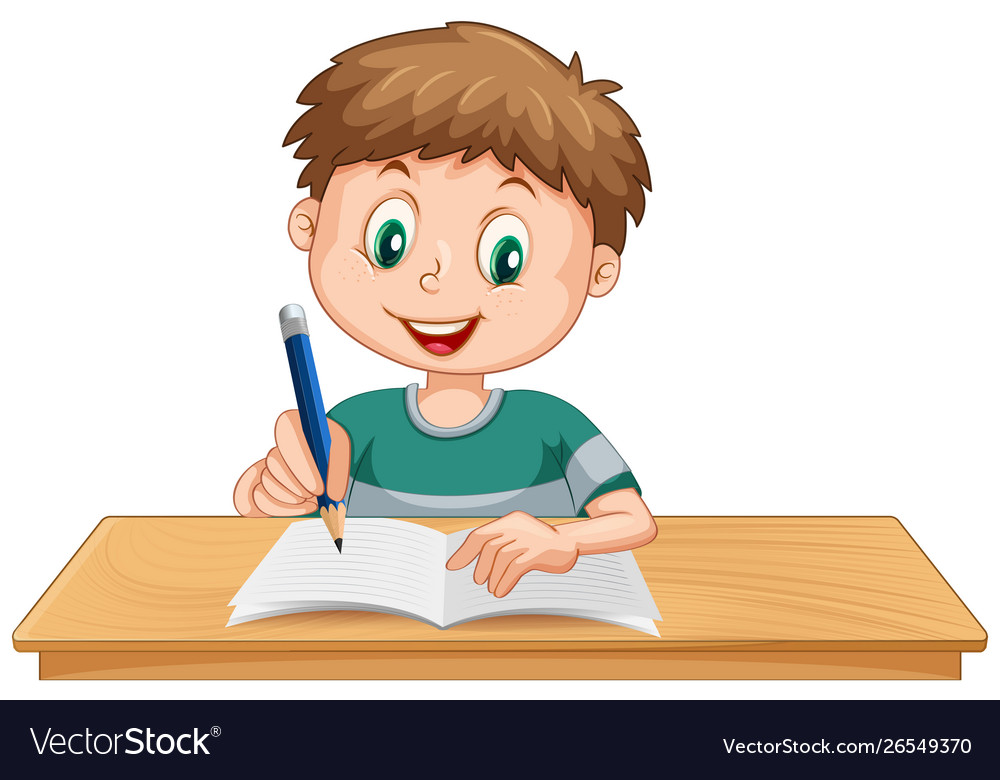 Adorable boy on isolated white background Vector Image