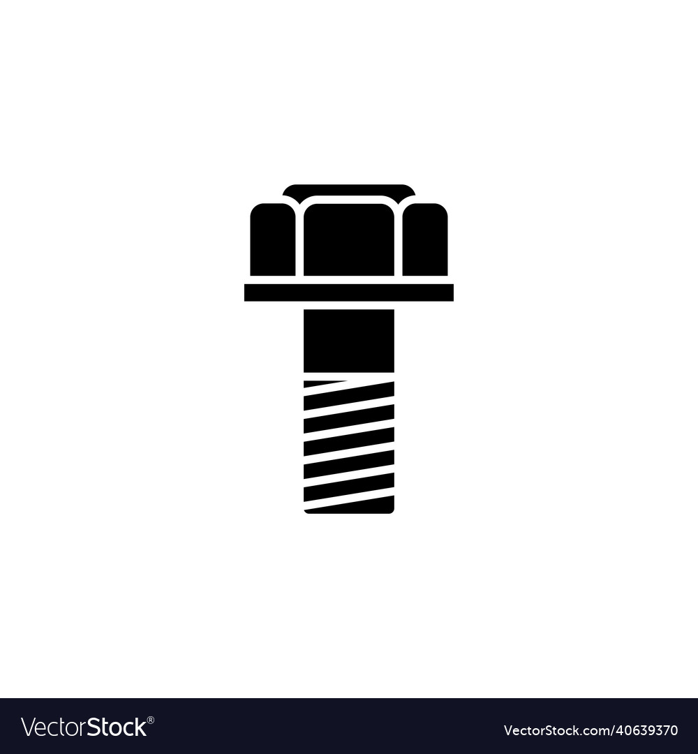 Bolt screw icon design template isolated