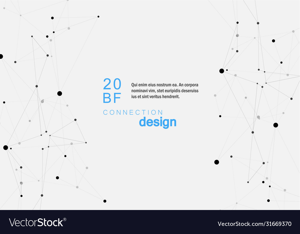Connection structure and network abstract vector image Connection structure and network abstract