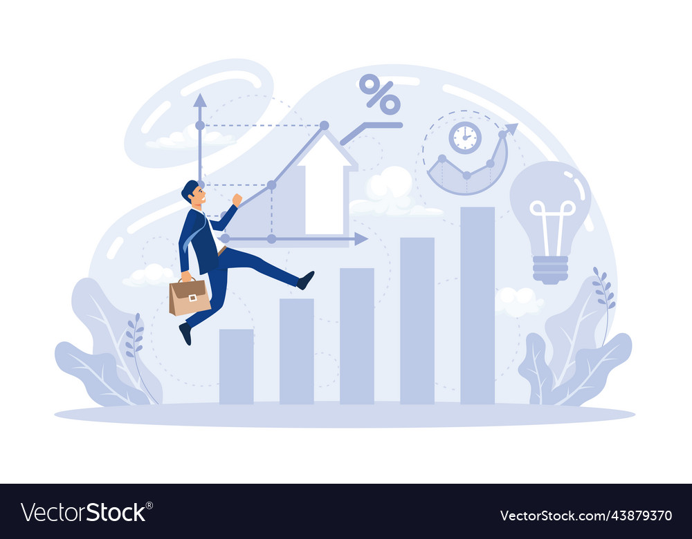 Development growth in business progress thin Vector Image