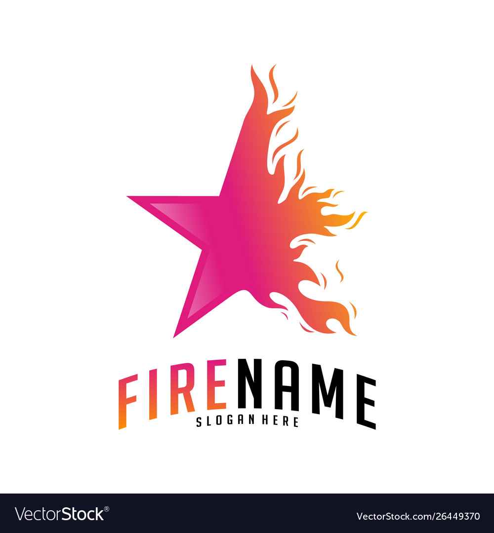 Fire stars logo design inspiration icons Vector Image