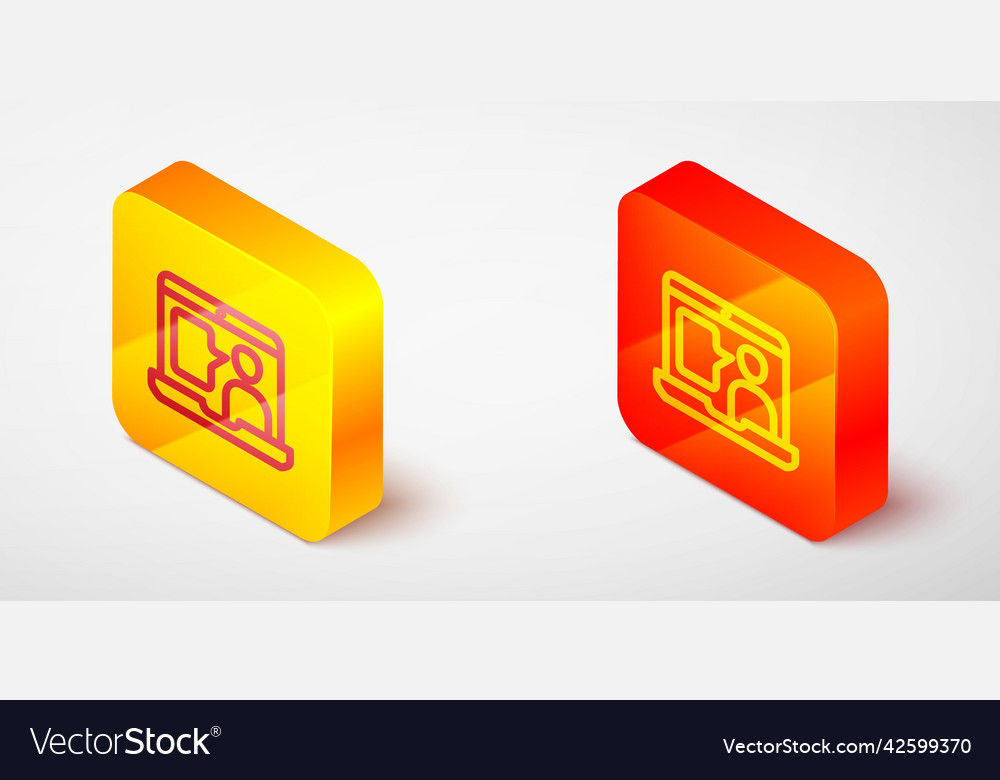 Isometric line e-learning of different foreign