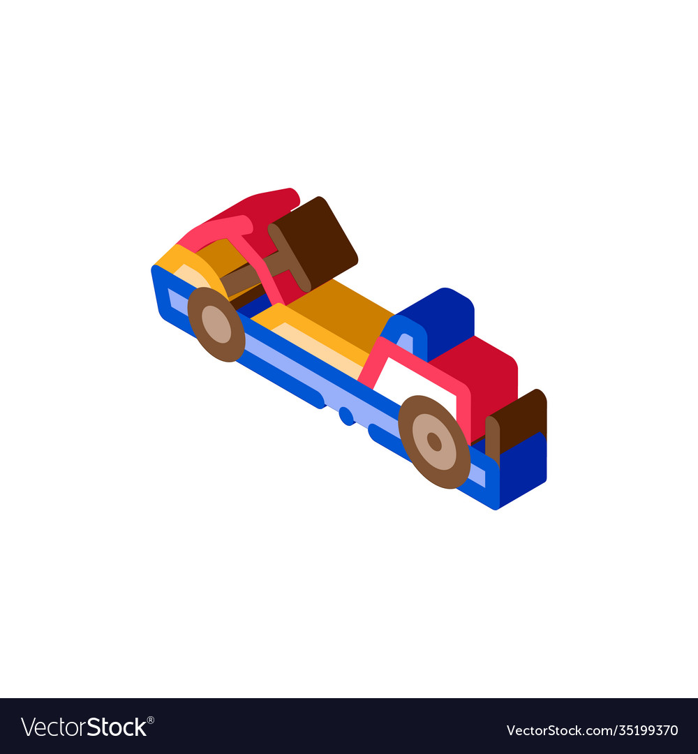 Kart sport transport isometric icon