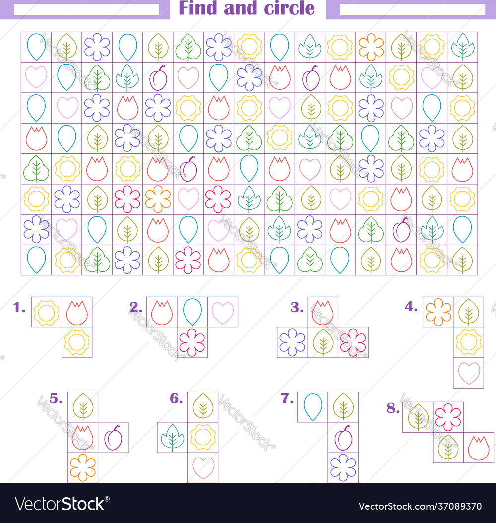 Logic game for children development attention