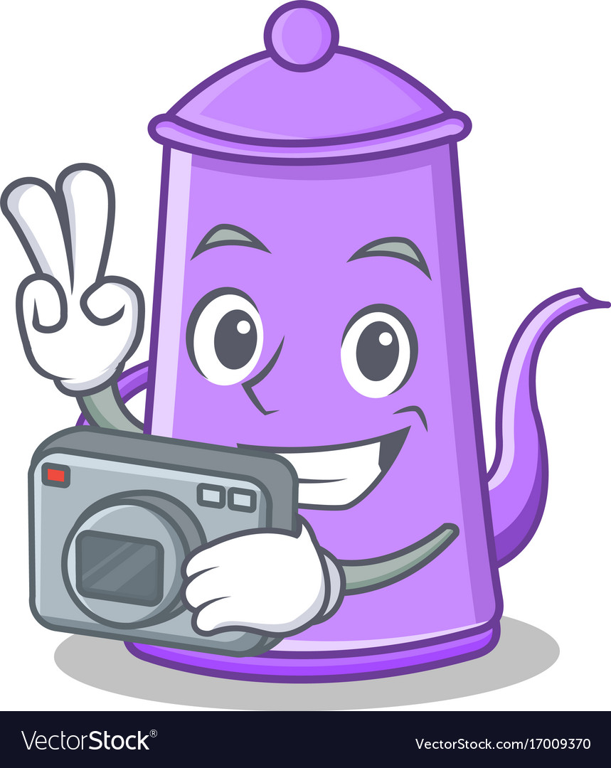 Photography purple teapot character cartoon