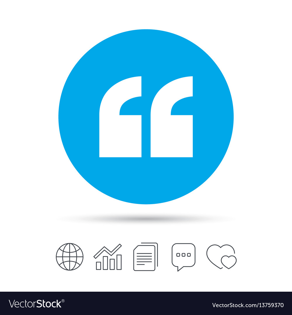 Quote sign icon quotation mark symbol