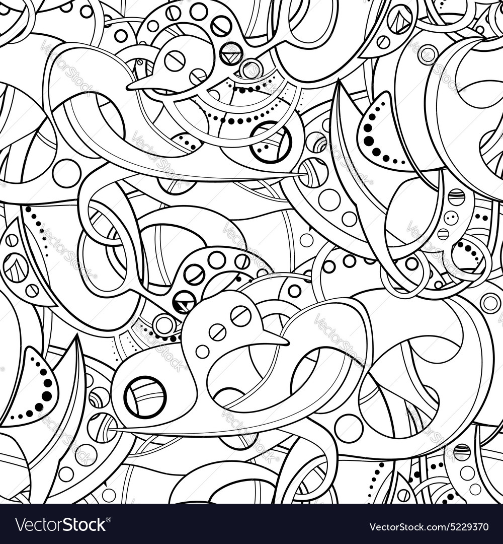 Seamless monochrome abstract pattern