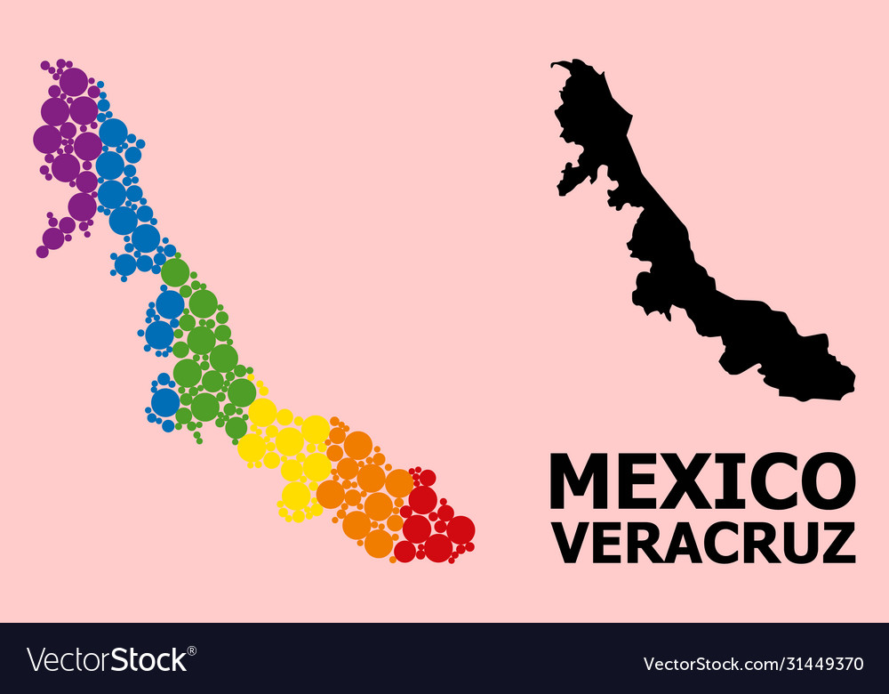 Spectrum pattern map veracruz state for lgbt Vector Image Spectrum pattern map veracruz state for lgbt