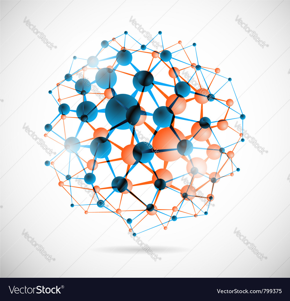 abstract molecular structure royalty free vector image