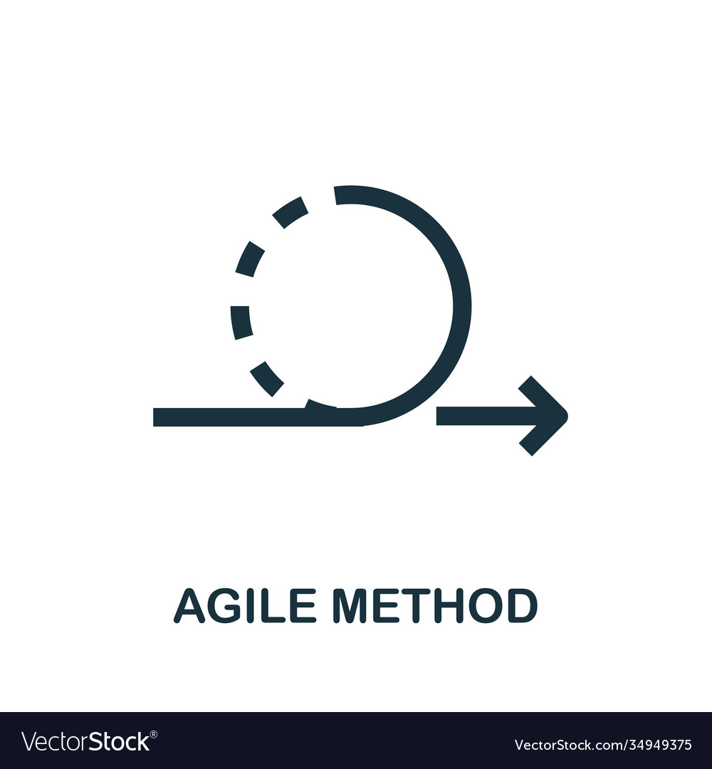 Agile method icon simple creative element filled