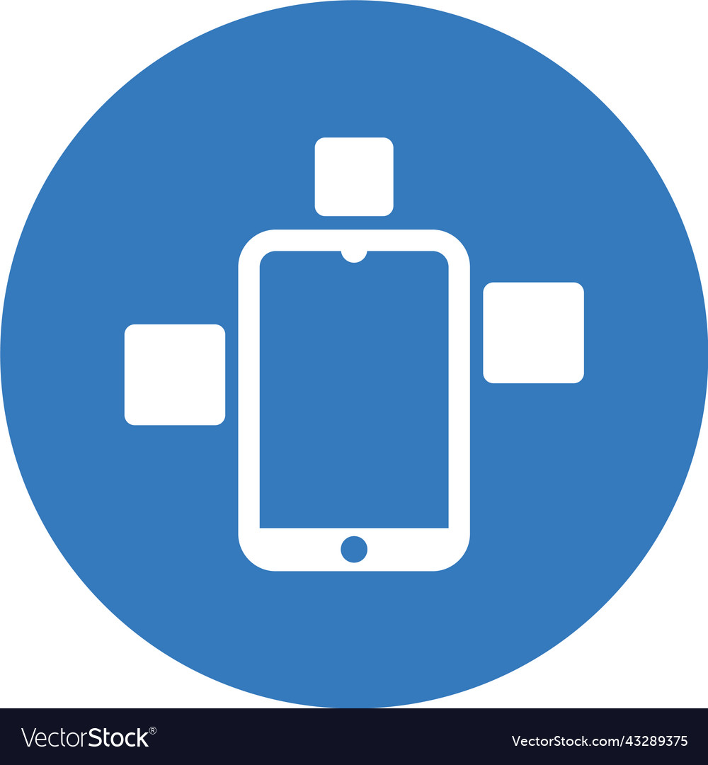 Android modular phone project icon blue color