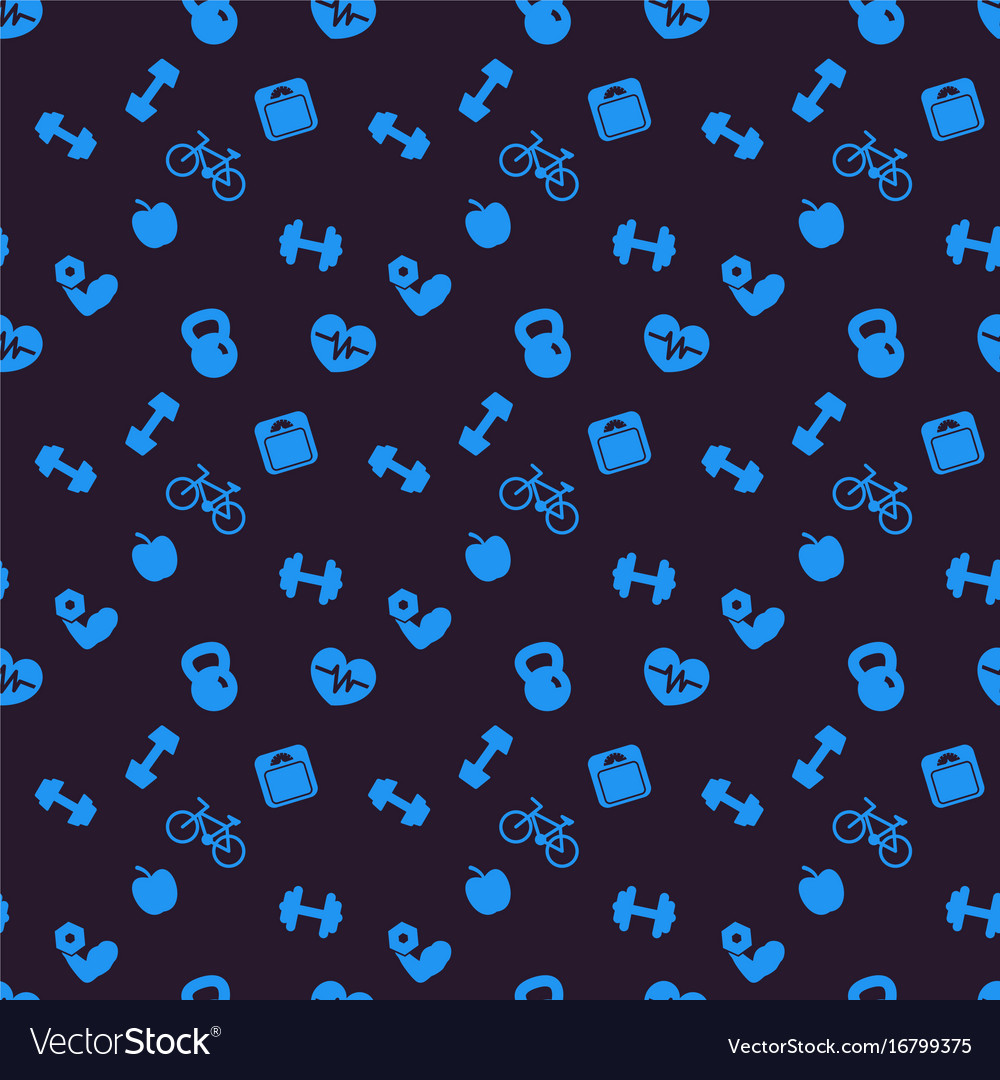 Fitness Icon Seamless Pattern
