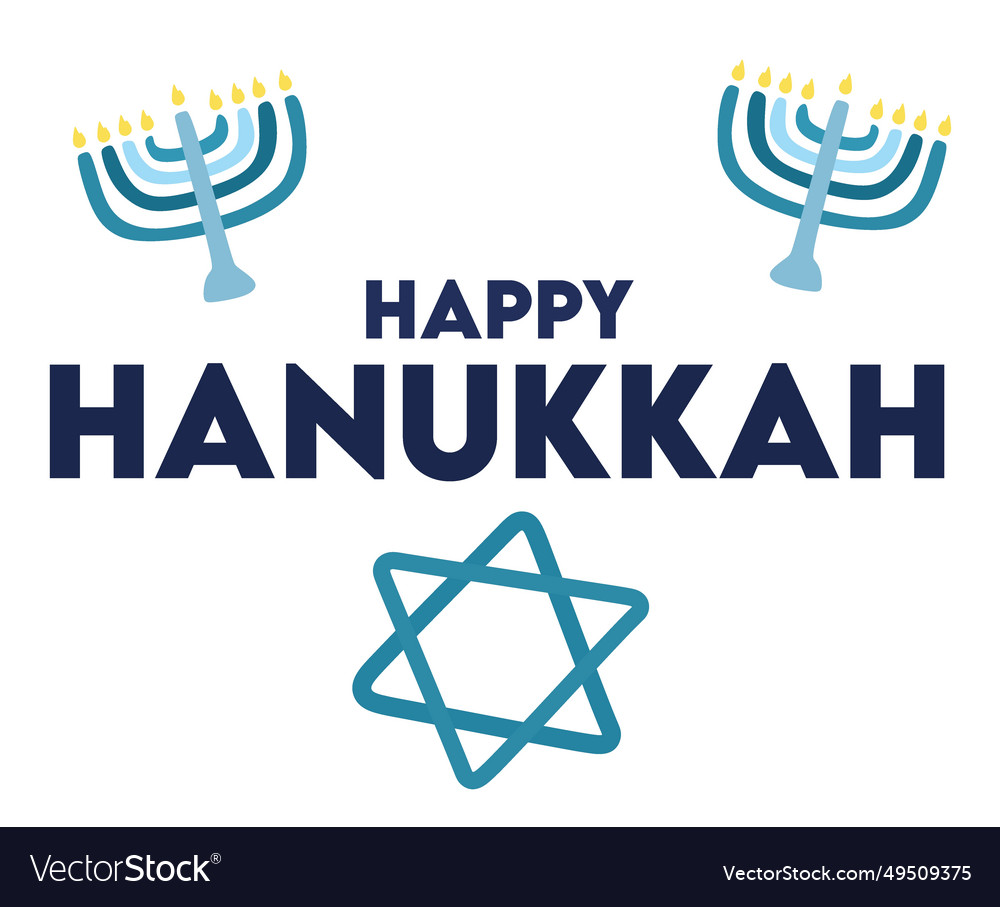 Happy hanukkah jewish festival of lights Vector Image