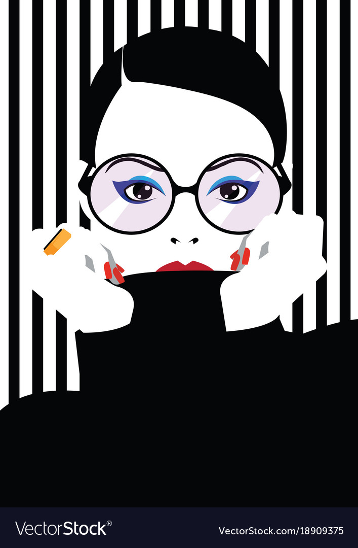 pop art frau porträt