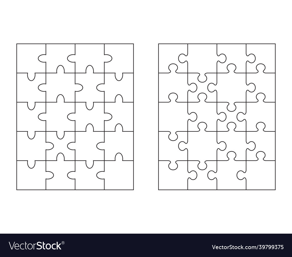 Puzzle separate isolated parts