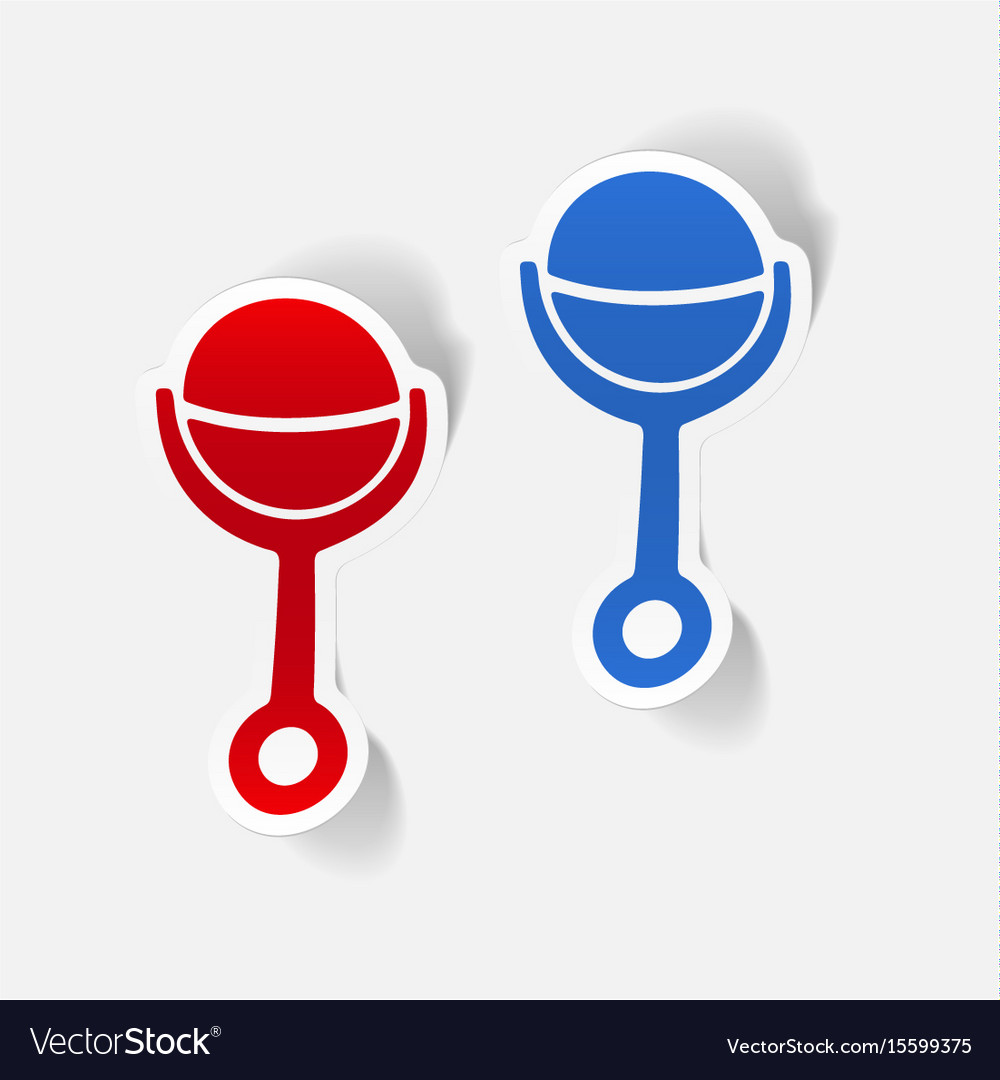 Realistic design element rattle