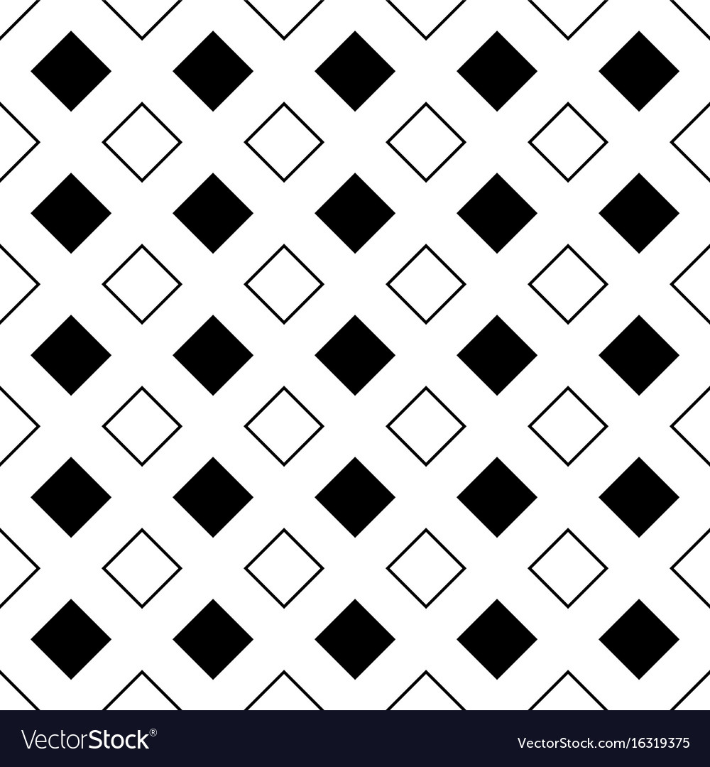 Repeating abstract black and white square pattern