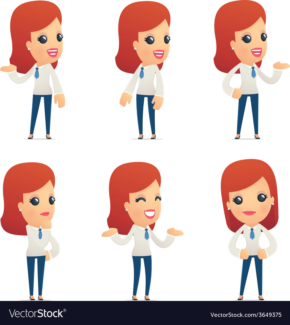 Set of reception character in different poses