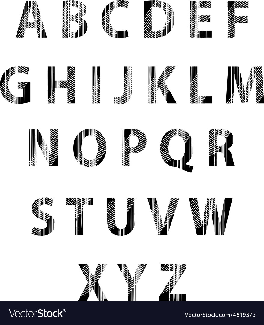Sketch textured font